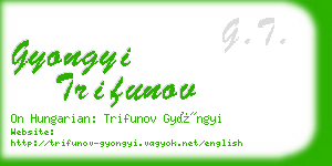 gyongyi trifunov business card